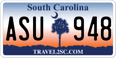 SC license plate ASU948