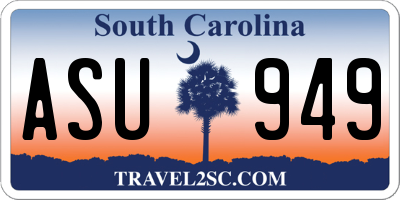 SC license plate ASU949
