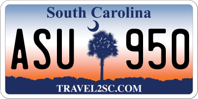 SC license plate ASU950