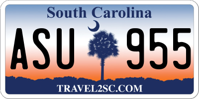 SC license plate ASU955