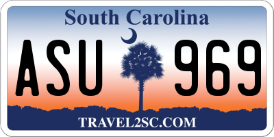 SC license plate ASU969