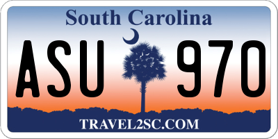 SC license plate ASU970