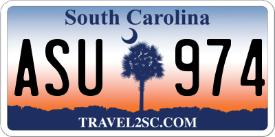 SC license plate ASU974