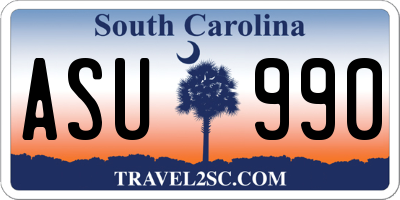 SC license plate ASU990