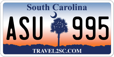 SC license plate ASU995