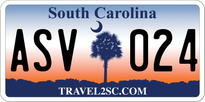 SC license plate ASV024