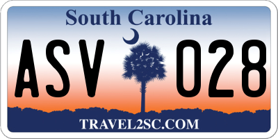 SC license plate ASV028