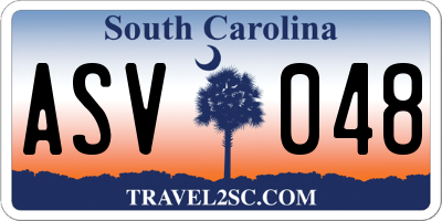 SC license plate ASV048