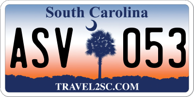 SC license plate ASV053
