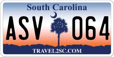 SC license plate ASV064