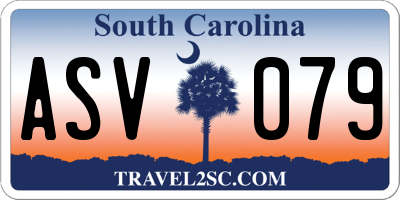 SC license plate ASV079