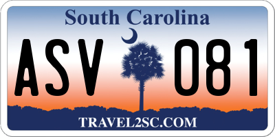 SC license plate ASV081