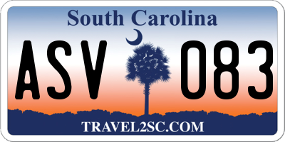 SC license plate ASV083