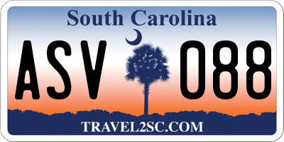 SC license plate ASV088
