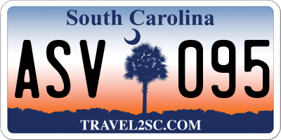 SC license plate ASV095
