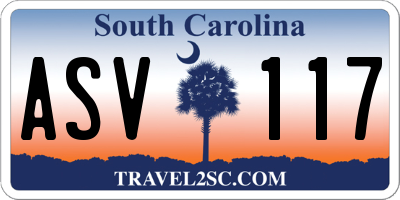 SC license plate ASV117