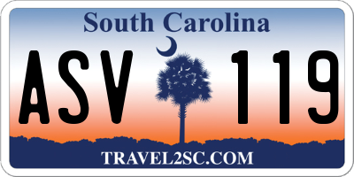SC license plate ASV119