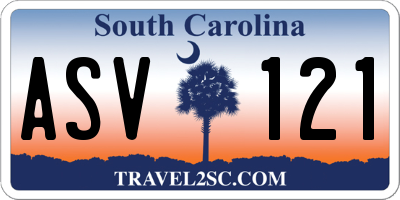 SC license plate ASV121
