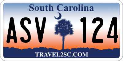 SC license plate ASV124