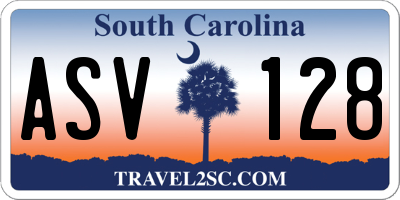 SC license plate ASV128