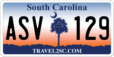 SC license plate ASV129