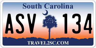 SC license plate ASV134