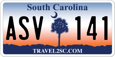 SC license plate ASV141