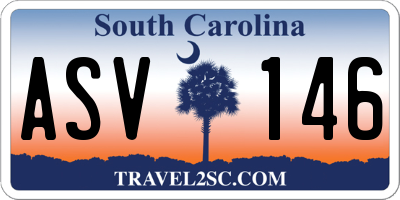 SC license plate ASV146