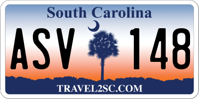 SC license plate ASV148