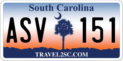 SC license plate ASV151