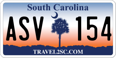 SC license plate ASV154
