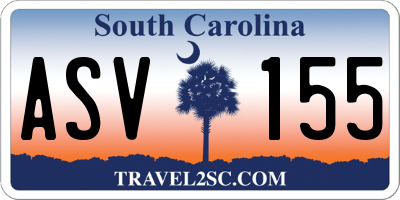 SC license plate ASV155