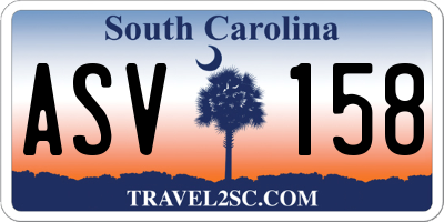 SC license plate ASV158