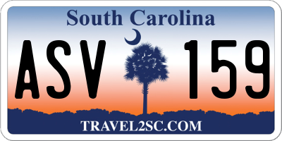 SC license plate ASV159