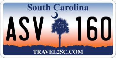 SC license plate ASV160