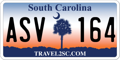 SC license plate ASV164