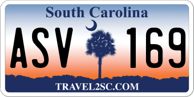 SC license plate ASV169