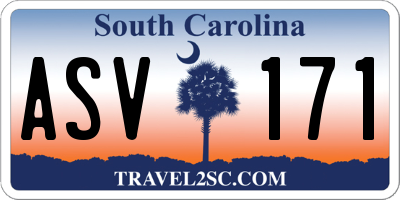 SC license plate ASV171