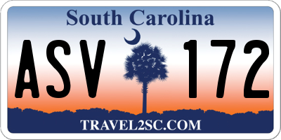 SC license plate ASV172