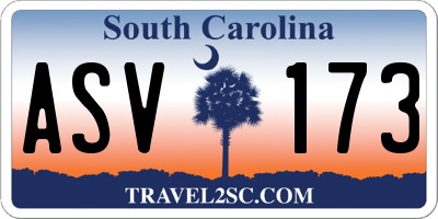 SC license plate ASV173
