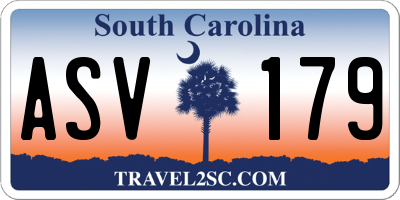 SC license plate ASV179