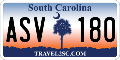 SC license plate ASV180