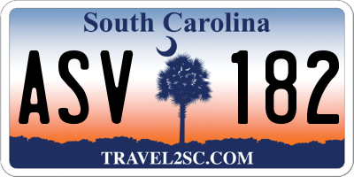 SC license plate ASV182