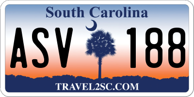 SC license plate ASV188