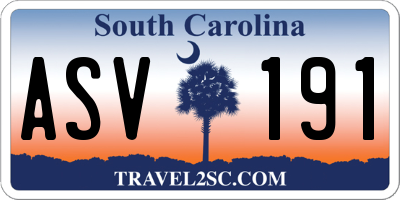 SC license plate ASV191