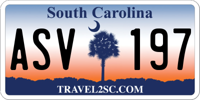 SC license plate ASV197
