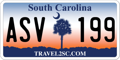 SC license plate ASV199