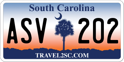 SC license plate ASV202