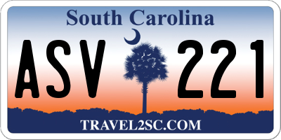 SC license plate ASV221