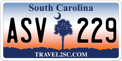 SC license plate ASV229